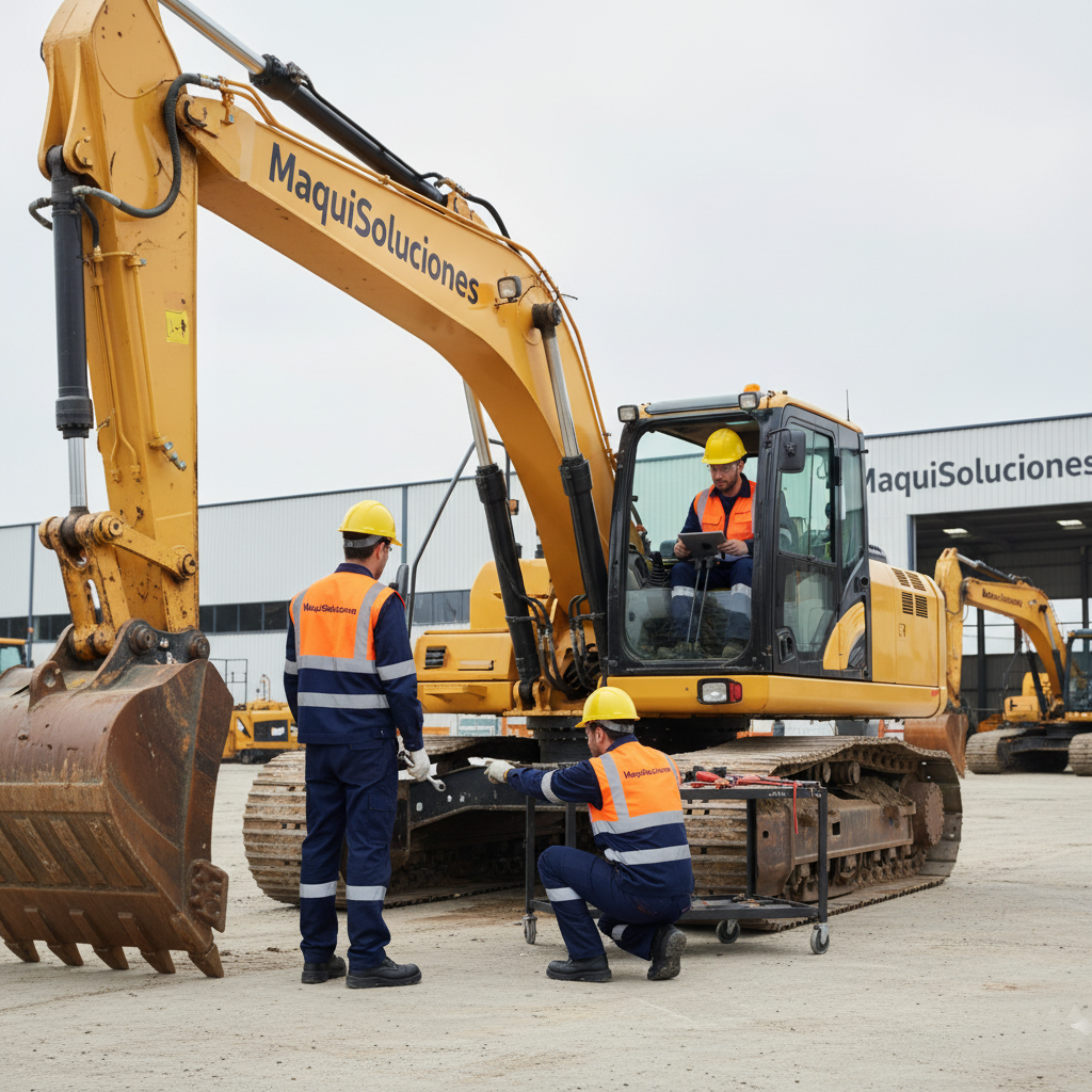Reparación de excavadora